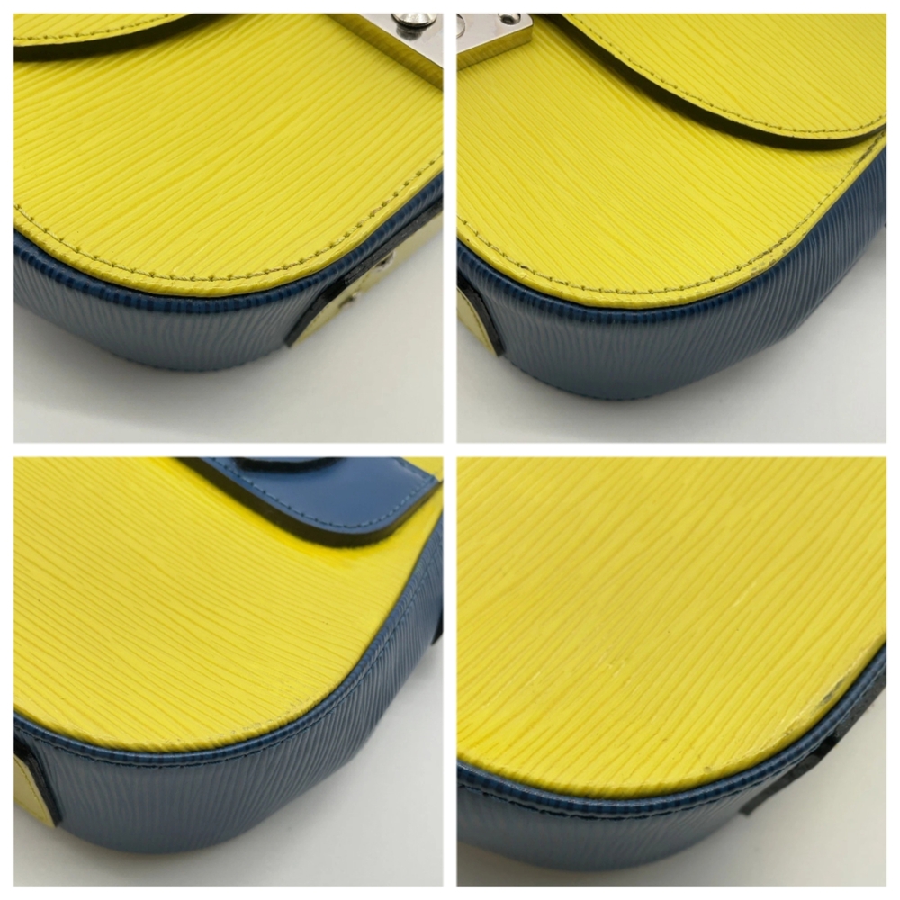 SALE! Louis Vuitton Epi Vibrant Yellow & Blue Eden PM 2W Crossbody Bag W/B/K/DB - Picture 7 of 16